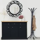 Runder Spiegel mit durchbrochenem Muster, hergestellt in Italien – Ferona Viadurini