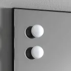 Wandspiegel mit 2 Glühbirnen und schwarzem Aluminiumrahmen Made in Italy - Rahmen Viadurini