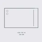 Wandspiegel mit 2 Glühbirnen und schwarzem Aluminiumrahmen Made in Italy - Rahmen Viadurini