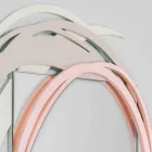 Moderner Wandspiegel mit dekorativem Design aus farbigem Holz - Orbita Viadurini