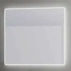 Wandspiegel mit Satinkanten, LED-Beleuchtung, Tessa Viadurini