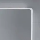Wandspiegel mit Satinkanten, LED-Beleuchtung, Tessa Viadurini