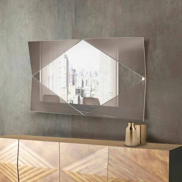 Wandspiegel aus bronziertem oder geräuchertem glas made in italy - monterosa