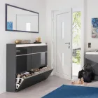 Rechteckiger Wandspiegel mit weißem oder anthrazitfarbenem Rahmen - Emanuelito Viadurini