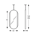 Hängender Metallspiegel mit optionaler Beleuchtung, hergestellt in Italien – Amadeus Viadurini