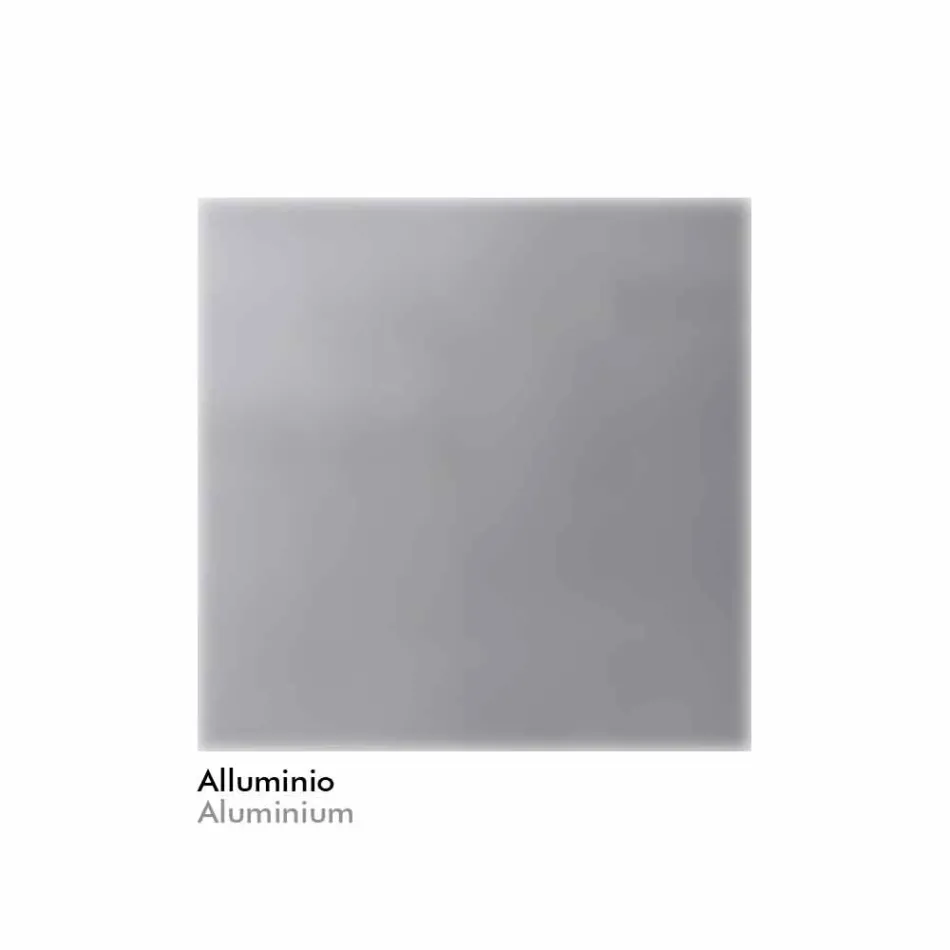 Badezimmerspiegel aus Aluminiumimitat mit Hintergrundbeleuchtung Made in Italy - Palau Viadurini