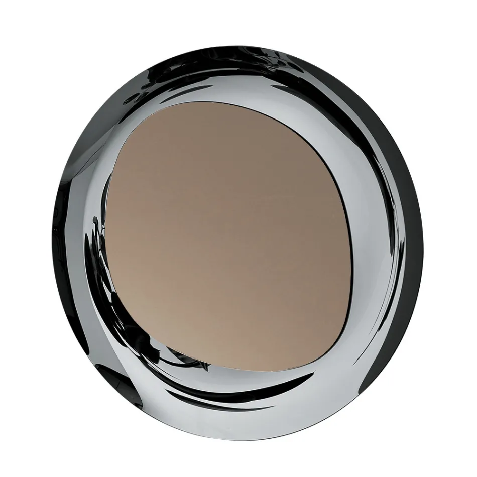 Bronzespiegel mit Rahmen aus Rauchglas, hergestellt in Italien – Anselma Viadurini