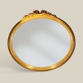 Klassischer ovaler Spiegel mit Blattgoldrahmen Made in Italy - Precious
