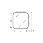 Spiegel mit Holzkante und Hintergrundbeleuchtung, hergestellt in Italien – Vincent Viadurini