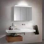 Moderner 3-türiger Wandspiegel mit Innenregalen - Bramo Viadurini