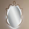 Spiegel mit Metallrahmen und integrierten LEDs Made in Italy - Leonardo