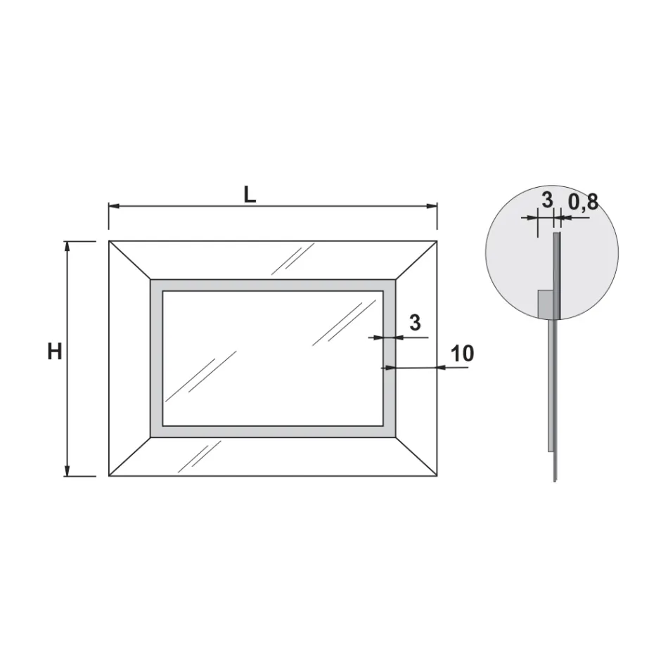 Spiegel mit farbigem Spiegelrahmen und LED Made in Italy - Newton Viadurini