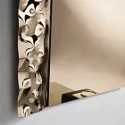 Spiegel mit gewelltem Glaseinsatz in drei Größen, hergestellt in Italien - Velis Viadurini