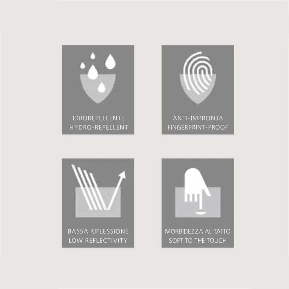 Modernes Design 2-türiger Spiegel, LED-Beleuchtung, Carol Viadurini