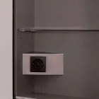 Moderner 2-türiger Wandspiegel, LED-Beleuchtung, Adele Viadurini