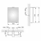 Wandspiegel mit Flügeltür und LED-Beleuchtung - Ratsche Viadurini
