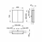 Moderner Einbau-Spiegelschrank aus silber lackiertem Aluminium - Demon Viadurini