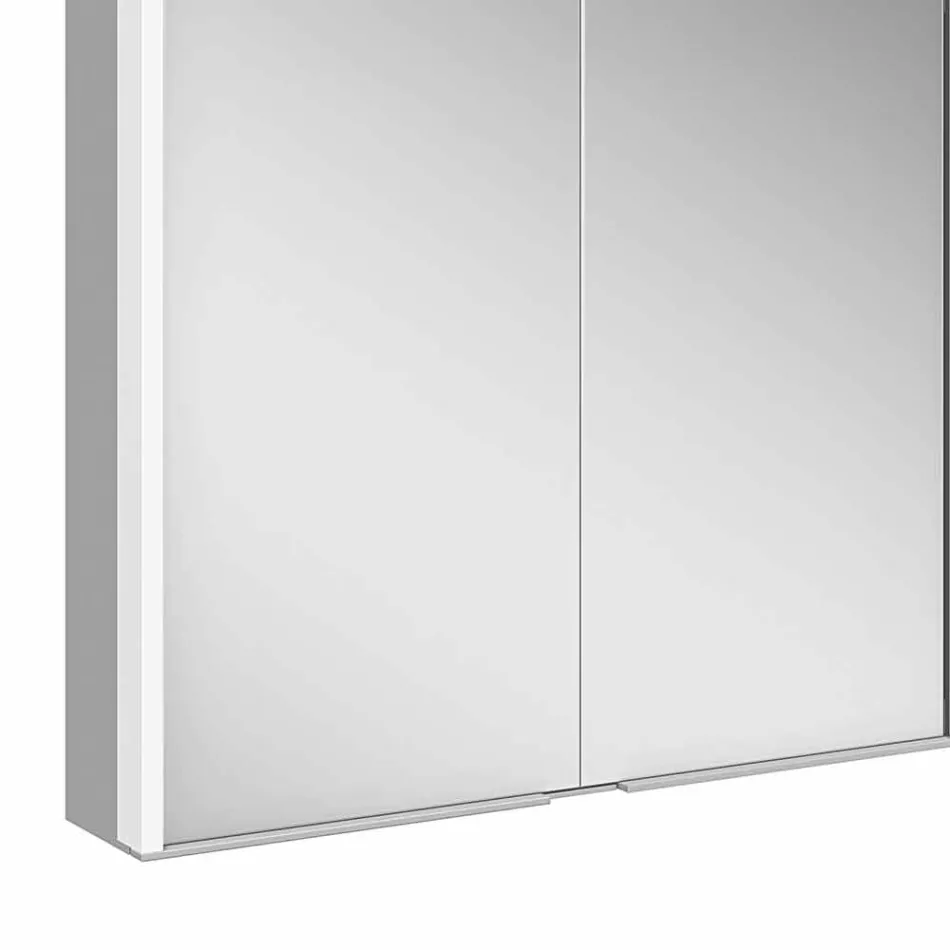 Wandspiegel aus Aluminium mit LED-Beleuchtung - Demon Viadurini