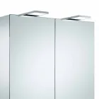 Moderner Wandspiegel mit 2 Türen und LED-Beleuchtung - Ratsche Viadurini