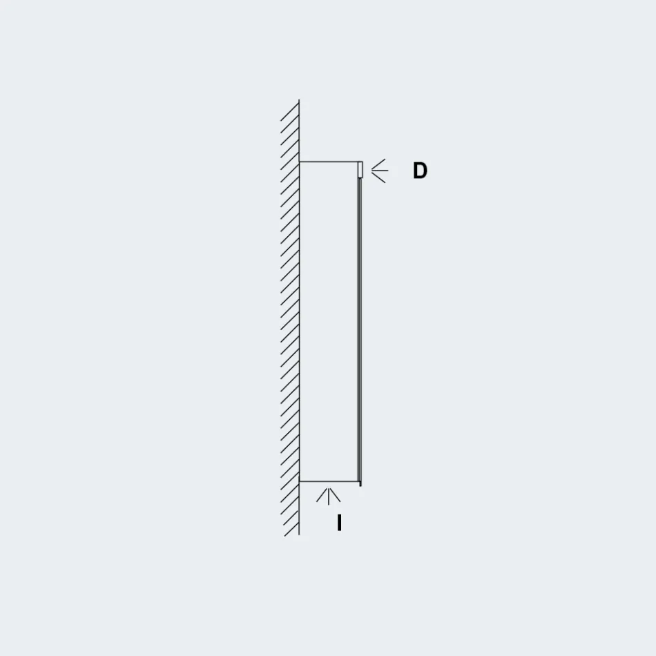 LED-Beleuchtungsspiegel mit 3 Türen, modernes Design, Carol Viadurini