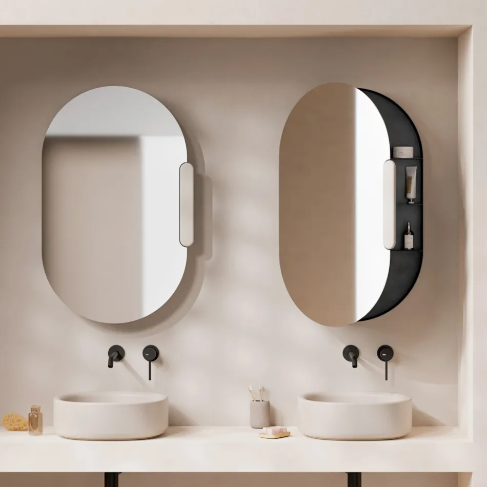 Keramikspiegelbehälter in verschiedenen Farben Made in Italy - Mädchen Viadurini