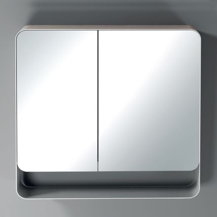 Spiegelbehälter aus Metall mit 2 Doppelspiegeltüren, hergestellt in Italien – Galilei Viadurini