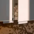 Moderner Containerspiegel mit 3 Kristalltüren und 3 LED-Leuchten - Maxi Viadurini