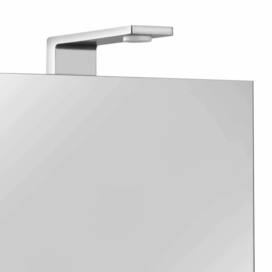 Moderner Containerspiegel mit 3 Kristalltüren und 3 LED-Leuchten - Maxi Viadurini