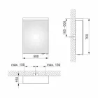 Moderner Containerspiegel mit Flügeltür und LED-Beleuchtung - Alfio Viadurini