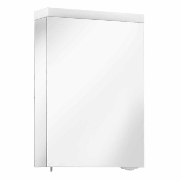 Spiegelbehälter mit flügeltür und led-beleuchtung, hohe qualität - alfio