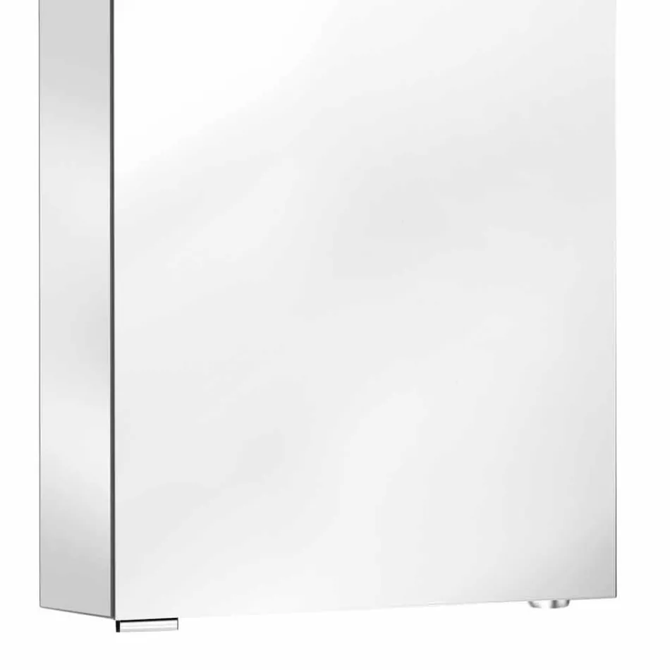 Moderner Aufbewahrungsspiegel mit Kristallregalen und LED-Licht - Bramo Viadurini