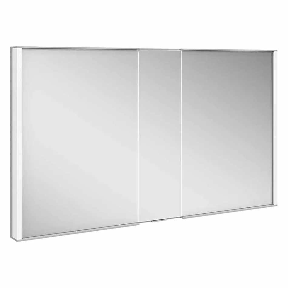 Moderner Einbau-Spiegelbehälter mit LED-Licht und Touch-Tastatur - Demon Viadurini