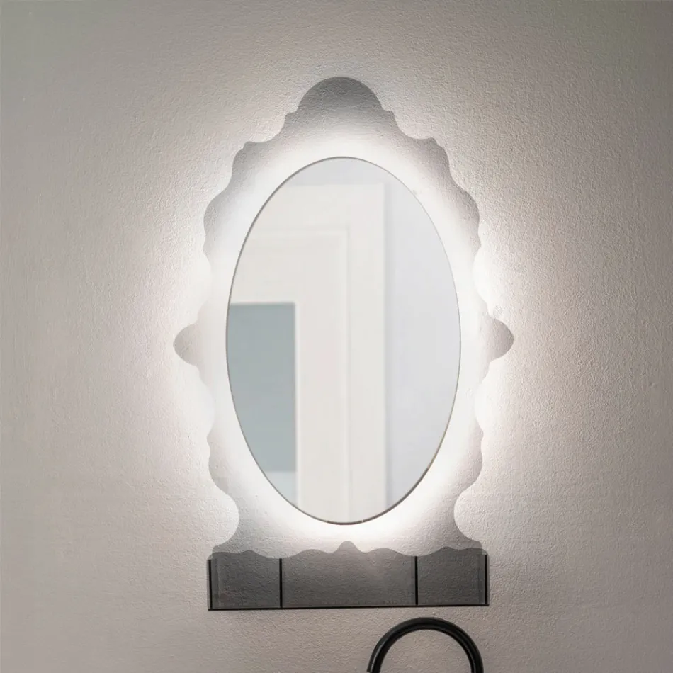 Hinterleuchteter Plexiglas-Spiegelschrank, hergestellt in Italien - Leira Viadurini