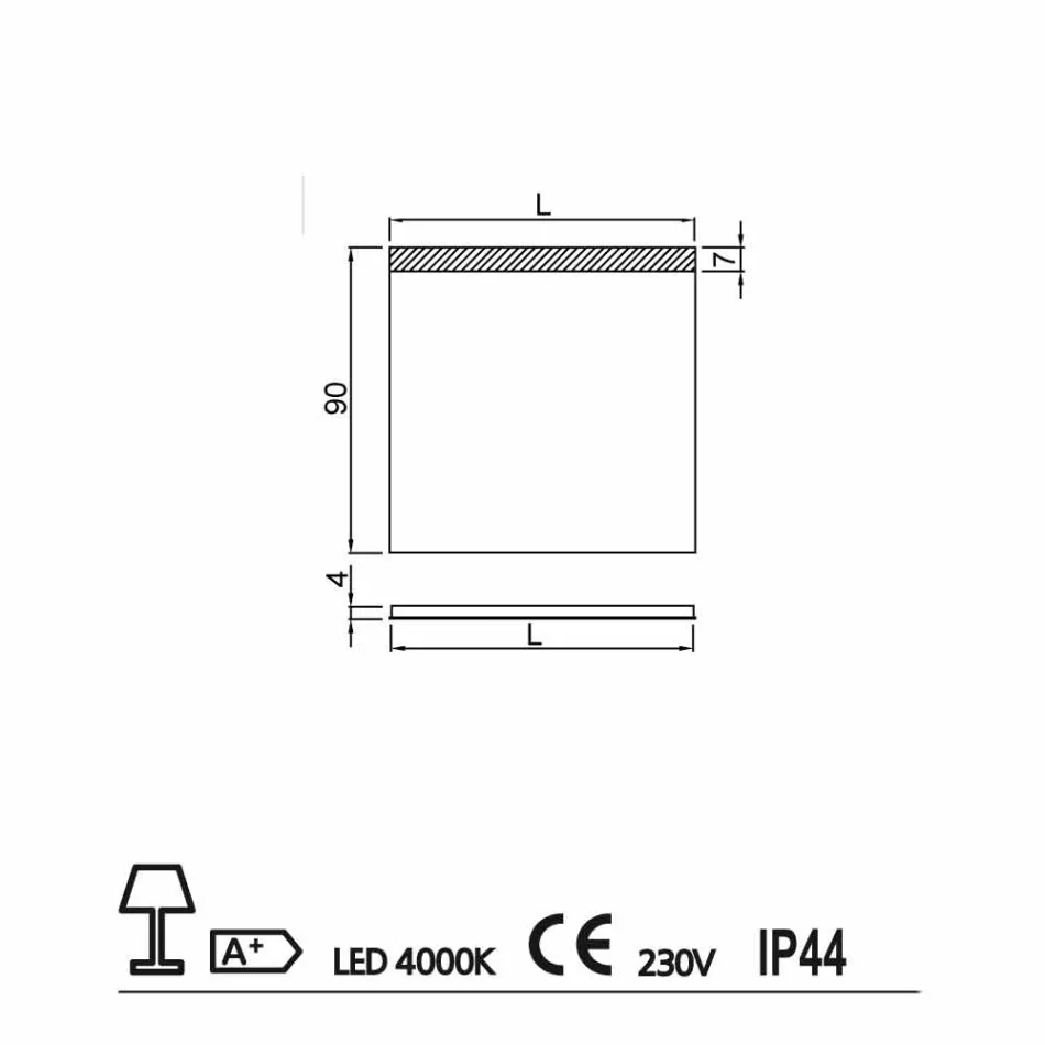 Badezimmerspiegel mit LED modernes Design Beleuchtung Yvone Viadurini