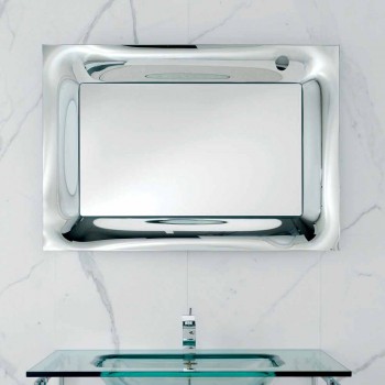 Badezimmer Spiegelrahmen Silber geschmolzenes Glas modernes Design Arin