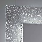 Moderner Badezimmerspiegel mit Glasrahmendekoration und LED-Tara-Lichtern Viadurini