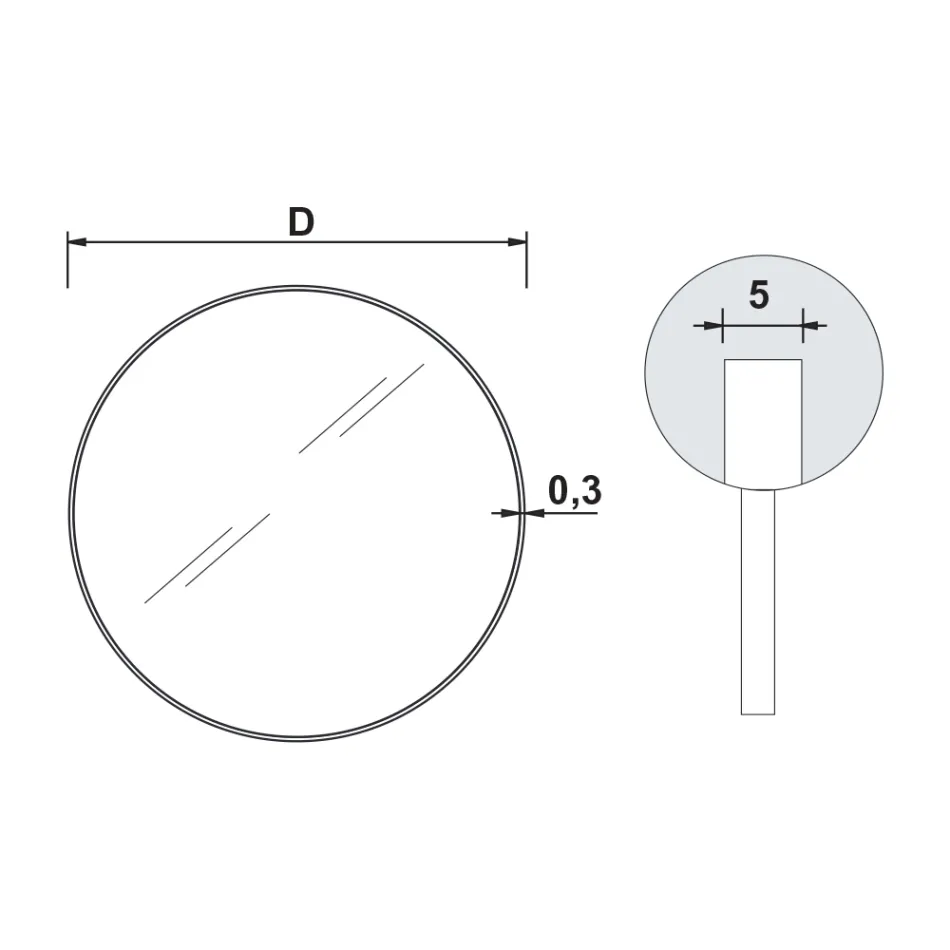 Runder Badezimmerspiegel mit Metallrahmen, hergestellt in Italien – Cleopatra Viadurini