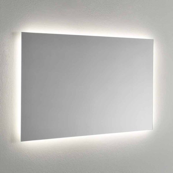 Wandspiegel mit led-hintergrundbeleuchtung auf 4 seiten made in italy - romio