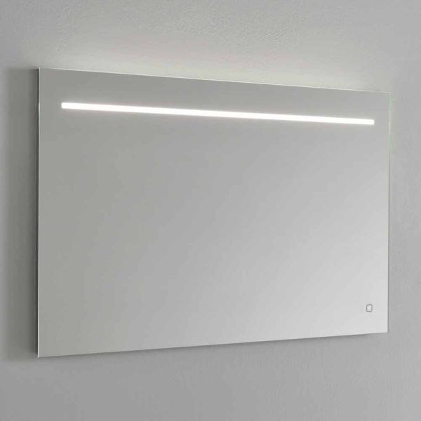 Moderner wandspiegel mit led-licht und stahlrahmen made in italy - yutta