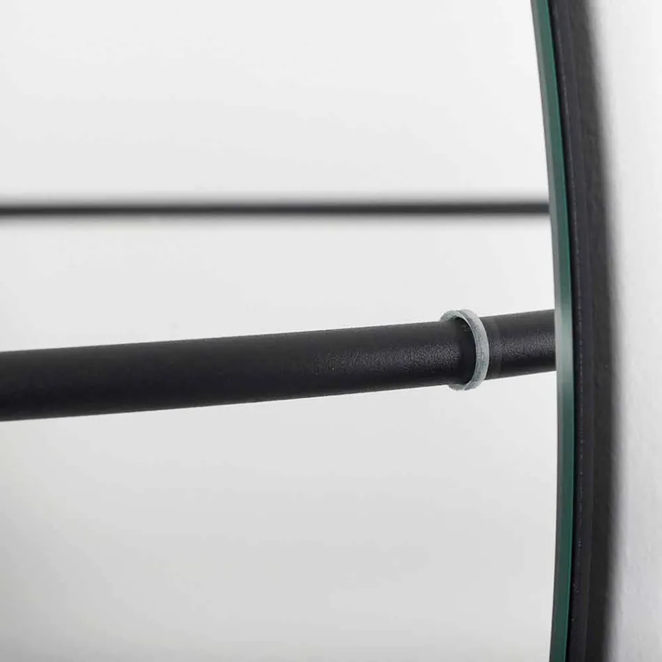 Wandspiegel mit modernem Stahlgarderobe Made in Italy - Chioccia Viadurini