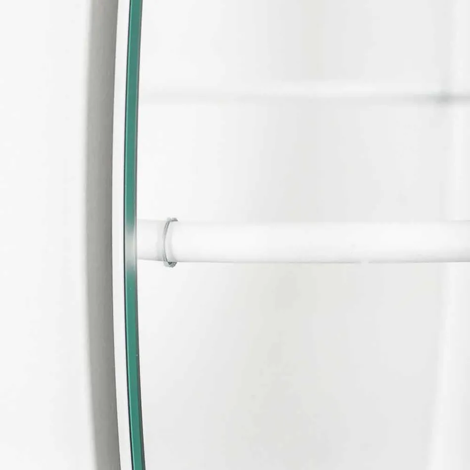 Wandspiegel mit modernem Stahlgarderobe Made in Italy - Chioccia Viadurini