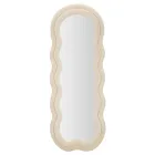 Wandspiegel mit MDF-Rahmen und Samtbezug - Weiß Viadurini