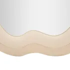 Wandspiegel mit MDF-Rahmen und Samtbezug - Weiß Viadurini