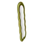 Wandspiegel mit MDF-Rahmen und Samtbezug - Weiß Viadurini