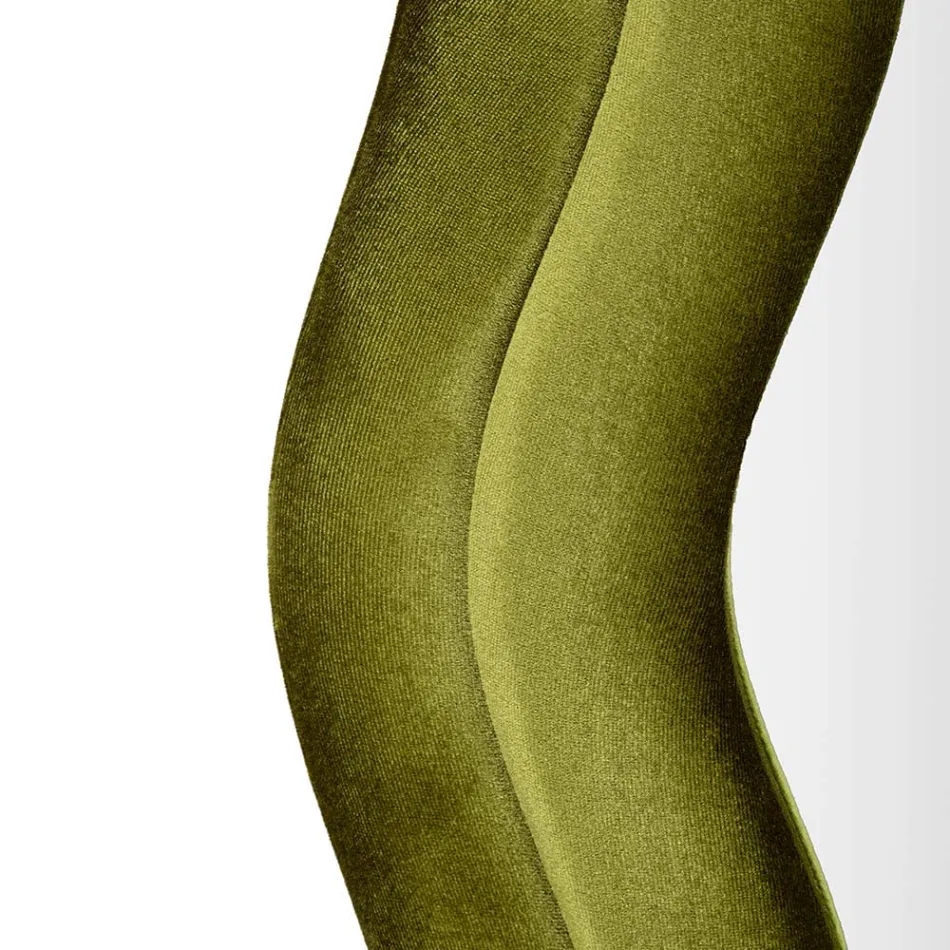 Wandspiegel mit MDF-Rahmen und Samtbezug - Weiß Viadurini