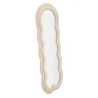 Wandspiegel mit MDF-Rahmen und Samtbezug - Weiß Viadurini