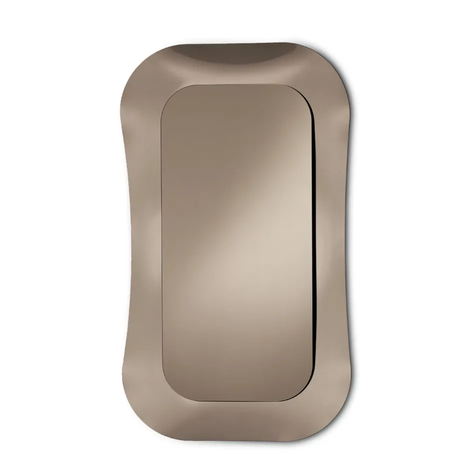 Wandspiegel mit Rahmen aus Fusingglas, hergestellt in Italien – Adored Viadurini