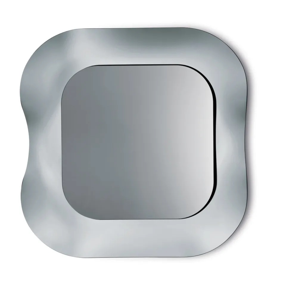 Wandspiegel mit Rahmen aus Fusingglas, hergestellt in Italien – Adored Viadurini