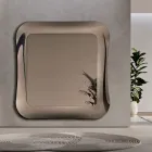 Wandspiegel mit Rahmen aus Fusingglas, hergestellt in Italien – Adored Viadurini