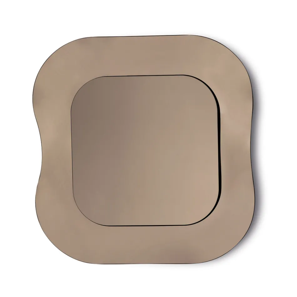 Wandspiegel mit Rahmen aus Fusingglas, hergestellt in Italien – Adored Viadurini